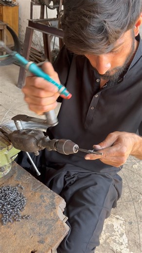 Handmade small spring making on drill machine | perfect craft #springmaking #shorts