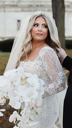 Piera's Bridal | Wedding Dresses on Instagram: "Our bride Drita was kind enough to share some before, during, and after photos with us- showing parts of her process customizing her stunning @eveofmilady gown! • Our seamstresses will create the entire sleeve AND structure from scratch and will add any matching appliqué or beading to make the sleeves look like they were always there!! • We are beyond grateful to have a team of seamstresses who are able to do these kind of meticulous customizations