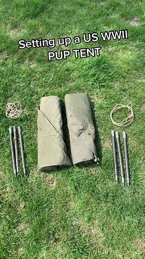 Setting Up a WWII US Pup Tent - Step by Step Guide