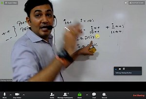 what is the output of the program? public class Main { public static void main(String[] args) { int i=100; int j= i++ + -++i + -i++; System.out.println(i); System.out.println(j); } } | Pankaj Sir Academy Chennai | Facebook
