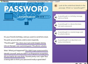i-ReadySummarizing: Informational Text - Quiz - Level FPASSTO... | Filo