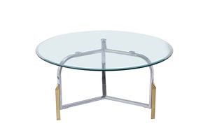 [Hot Item] Modern Simple Round Furniture Glass Top Side Coffee Table