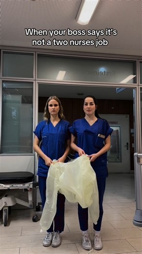 133K views · 1.1K reactions | When your boss says it‘s not a two nurses job ✨喙Credit:anoukelton❤️浪‍⚕ Like our page Magical Nurse Vibes as we share our experiences, offer tips and tricks, and connect with other like-minded individuals who share our passion for nursing. | Magical Nurse Vibes | Facebook