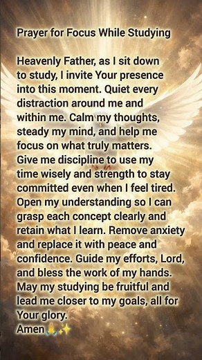 Prayer for Focus While Studying 📖🙏 | Stay Calm & Concentrated