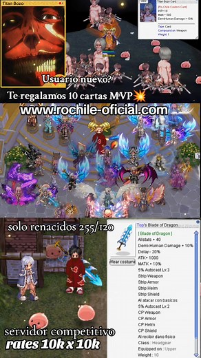 🎇🏰Buscamos socio y Game Master RO Chile 3 años en línea full PVP, MvPs CUSTOM de anime y WOEs todas las semanas. Habla a Eru Admin por Whatsapp 56921843426 crece con nosotros, sumate al proyecto que es hermoso, competitivo y estable https://discord.gg/X6bPa89fJX https://rochile-oficial.roserver.net/ | Ro Chile