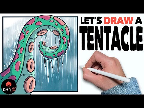 How To Draw a Tentacle: 31 Days of Halloween- DAY 15!