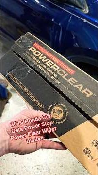 Powerstop Makes Wiper Blades - Had No Idea 2015 Honda CRV Wiper Blade Replacement