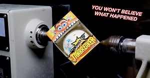 Using a Woodturner Machine on a Huge Jawbreaker Candy