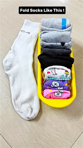 How to Fold Socks Like a Pro: Fast, Neat & Easy Method #shorts #relatable #tips #tricks #hacks