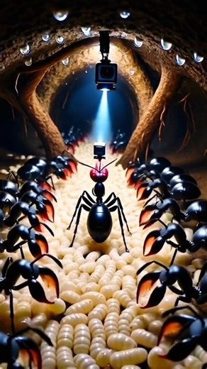 Mounted Camera on an Ant Exploring a Massive Underground Colony | Real POV