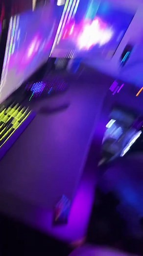 Gaming Room Setup Vibes with RGB Lights for Night Gaming