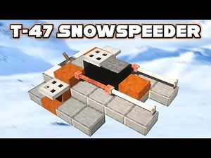 Minecraft Tutorial: Star Wars: How to Make a T-47 Snowspeeder