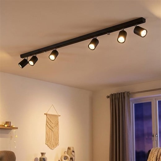 Contemporary Track Lighting: Gold or Black Cylinder Spots, Kitchen Ceiling - Etsy