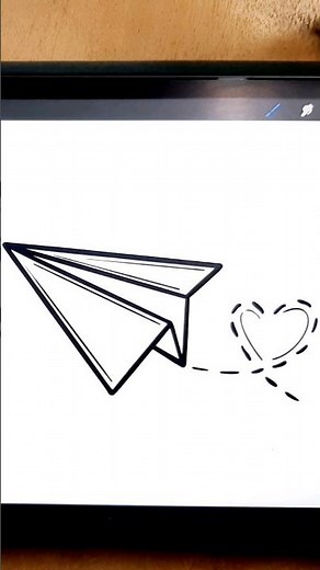 cómo dibujar un avión de papel fácil