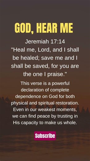 Heal Me, O Lord | Jeremiah 17:14 NIV #christianshorts #motivation #prayer #trustgod #godsays