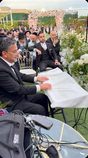 ‎Simcha Leiner שמחה ליינר‎ on Instagram: "A little rain never stopped @ouri_bitan … Stunning outdoor chupa."