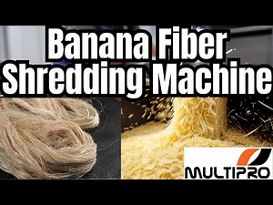 Banana Fiber Recycling Machines: Unveiling Efficiency and Quality Of Shredding Machine By Multipro