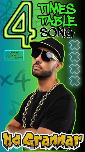 The 4 Times Table Song | Maths Song | #Shorts | MC Grammar 🎤