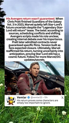 Chris Pratt Secret Behind Avengers Return
