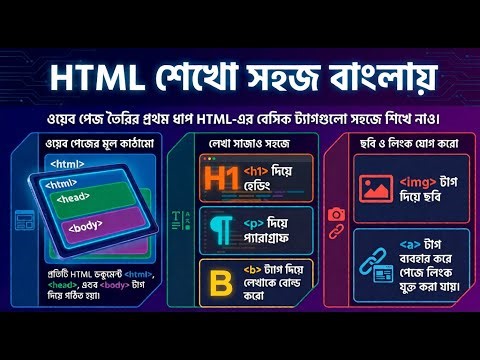 HTML Marathon Class | সম্পূর্ণ HTML একটি ভিডিওতে | HS 2025 Computer Application