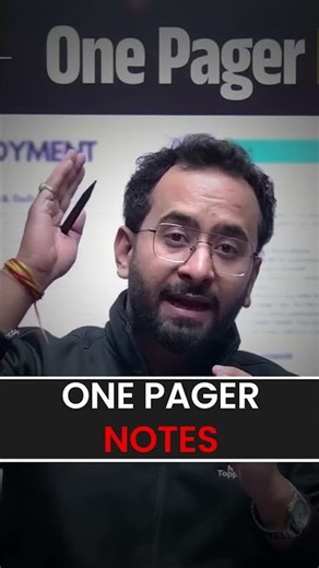 One Pager Notes - Rohit Sir