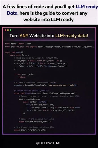 Turn ANY Website into LLM-Ready Data 🤯
