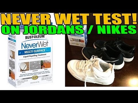 Never Wet Liquid Repellant Test on Nike & Jordan Sneakers Review