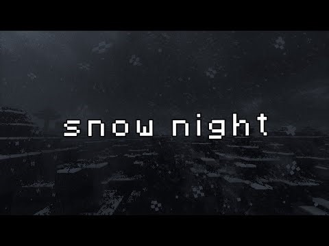 minecraft snowfall in silence — deep night ambience