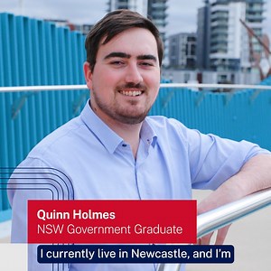 Meet Quinn, an engineering graduate with NSW Government. As part of the NSW Government Graduate Program, Quinn gets invaluable experience and exposure to high-profile initiatives that impact the citizens of NSW! Want a career in high-visibility and large-scale infrastructure projects across Sydney and regional NSW? ⚡️ Learn more about the program and apply now: iworkfor.nsw.gov.au/graduate-program | I work for NSW