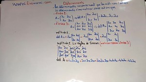 les matrices _ determinant EP 01_ determinant 2_2 et 3_3_ regle du sarrus (Algebre) partie 3 | Exomaroc
