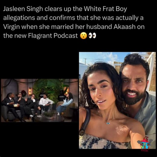 TRVP TVLKS TV on Instagram: "Jasleen Singh clears up the White Frat Boy allegations and confirms that she was actually a Virgin when she married her husband Akaash on the new Flagrant Podcast 😮👀 #fyp #explore #akaashsingh"