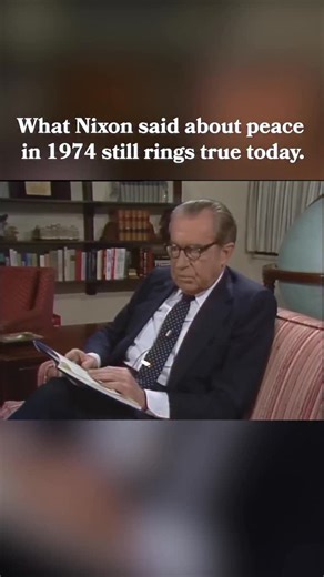 Richard Nixon said this in 1974—and we’re still learning it. “Peace is like a delicate plant. It has to be constantly tended and nurtured if it’s going to survive.” The uncomfortable truth? Peace isn’t the default. It doesn’t just stick around because we want it to. History shows it barely makes it through without real effort—especially after a century shaped by world wars and constant conflict. What stands out is how blunt Nixon is about it. Peace isn’t some feel-good ideal. It’s hard, frustrat