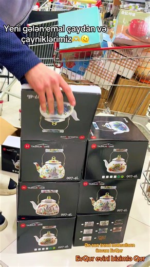 Yeni gələn trend çaydan və çayniklər EvQurda🫶🌸 hər 3 filialda. #çarəsiz #caresiz #emal #emalcaydan
