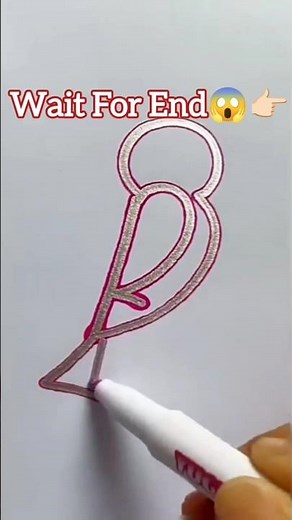 Turning Numbers into a Bird 😍 1–7 Drawing Magic ✨🐦#numberart #drawingtrick #easyart #creative