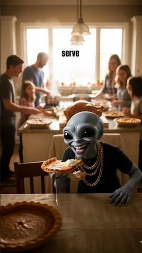 Orbi Caught Stealing the Thanksgiving Pie! 🦃👽🤣