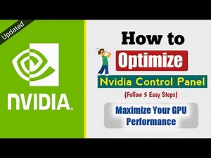 How to Optimize Your NVIDIA Control Panel to Get Maximum Performance and Boost FPS (Pc/Laptop)