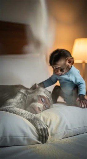 🐒Playing with Baby Powder 🤣🤣🤣 Watch this fun surprise #talcumpowder #funny #shorts