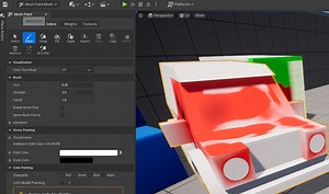 In-game vertex painting with Unreal Engine (Wash Car Effect)