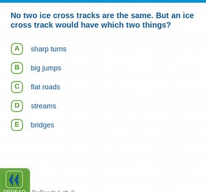 No two ice cross tracks are the same. But an ice cross track wo... | Filo