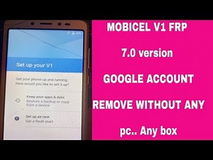 mobicel v1 how to google account bypass without PC 7.0 mobicel v1 frp