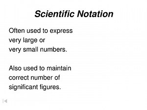 Scientific Notation - SlideServe