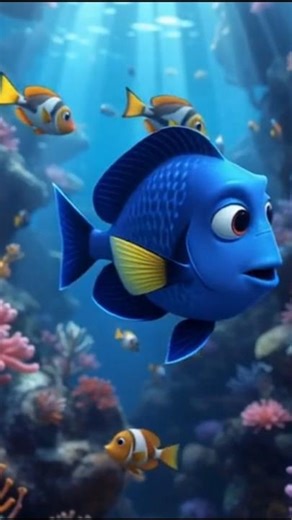 Scared Fish Becomes Brave 🐟 | Deep Ocean Story | 3D Animated Moral Story #shorts