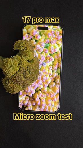 iPhone 17 pro max micro zooming test