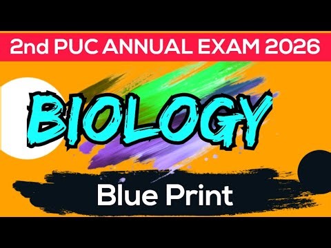 2nd PUC 2026 || Biology || Blue Print for Annual Exam-1 & Exam-2 Mar/Apr