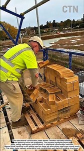 Hard Work on Scaffolding: Manual Brick Handling in Construction