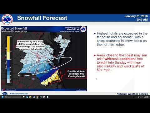NWS Wakefield Winter Storm Briefing - January 31, 2026