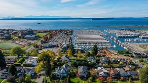 Aerial View Of Everett Wa (seattle Area) On Stock Footage SBV-337822112 - Storyblocks