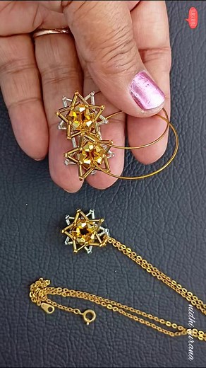 16K views · 263 reactions | "Looking for a dazzling new jewelry project? You're in the right place! In this tutorial, I'll show you step-by-step how to create these beautiful star-shaped beaded earrings and a coordinating necklace. Perfect for gifting or treating yourself!" ✨朗❣️﫰 | Nidhi Surana | Facebook