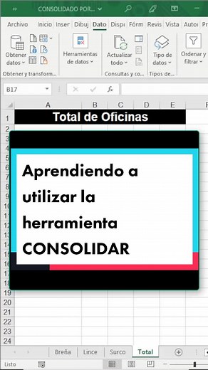 Aprendiendo a utilizar la herramienta CONSOLIDAR en Excel