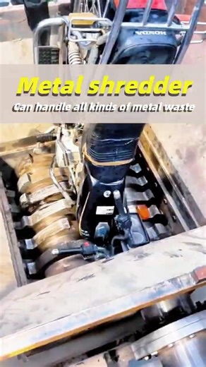 Metal Shredder Takes Apart a Motorcycle, Turning Waste into Treasure! #metalshredder #shredder